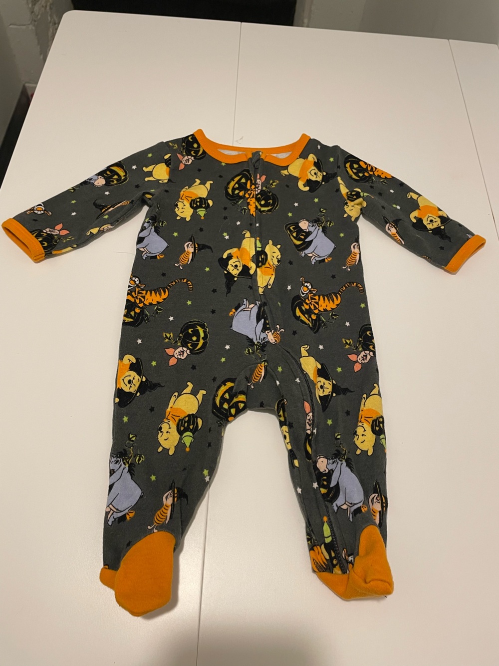 Disney Baby Brand Infant size 0-3 Months Winnie the Pooh Halloween Pajamas